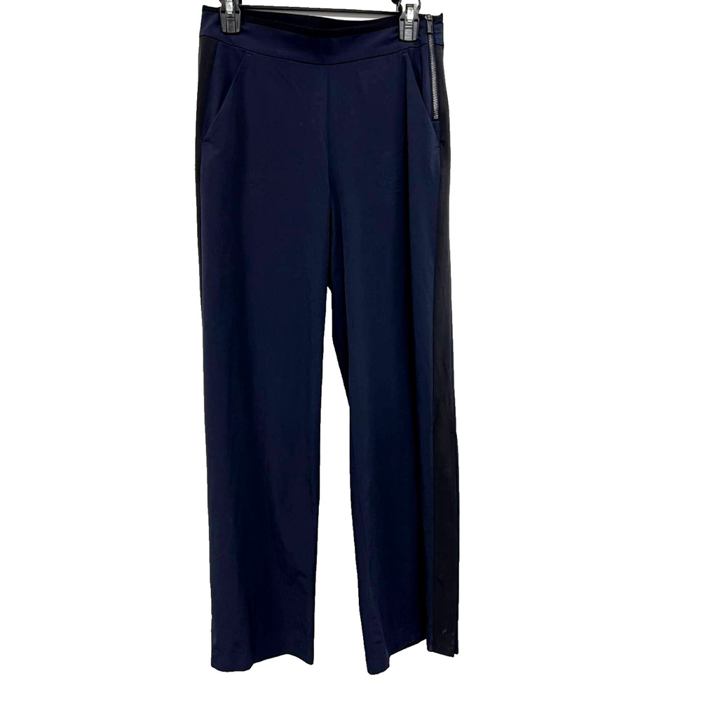 Athleta Women Cosmic Pants Navy Straight side zip pocket Size 4 A003094
